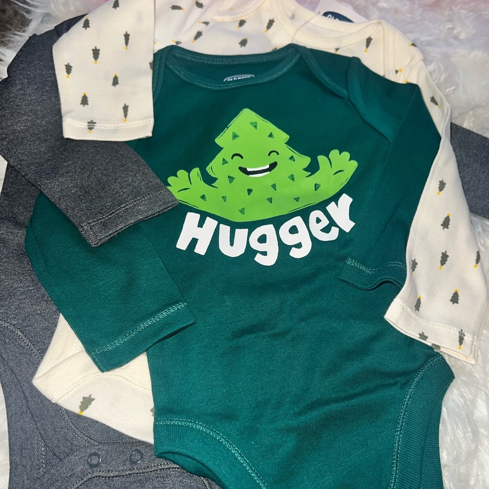 Set of 3 TreeHugger Baby Onsies